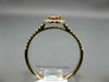 ESTATE .31CT DIAMOND 14K ROSE GOLD CLUSTER OVAL HALO SEMI ETERNITY PROMISE RING