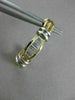 ESTATE .65CTW CHANNEL DIAMOND HUGGIES 14K WHITE YELLOW GOLD EARRINGS 23MM #18661