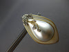 EXTRA LARGE .14CT DIAMOND & AAA PEARL 14K 2 TONE GOLD 3D HANGING EARRINGS #27898