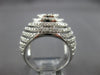 ESTATE LARGE 2.11CT DIAMOND 14KT WHITE GOLD 3D CLUSTER OVAL FUN UNISEX RING