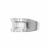 LARGE 3.23CT DIAMOND 18K WHITE GOLD PRINCESS & BAGUETTE WEDDING ANNIVERSARY RING