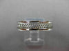 ESTATE 14KT WHITE GOLD SOLID ROPE & SHINY DESIGN MEN'S WEDDING RING 5mm #23146