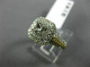 WIDE .66CT DIAMOND 14K TWO TONE GOLD 3D SEMI ETERNITY SEMI MOUNT ENGAGEMENT RING