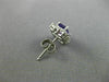 ESTATE 1CT DIAMOND & AAA AMETHYST 14K WHITE GOLD HALO EMERALD CUT STUD EARRINGS