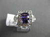 ESTATE 1.65CTW DIAMOND & AAA AMETHYST 14KT WHITE GOLD RECTANGULAR HALO FUN RING