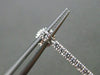 ESTATE LARGE .95CT DIAMOND 14KT WHITE GOLD CLASSIC ELONGATED TENNIS EARRINGS 2mm