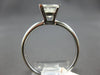 ESTATE 1.01CT DIAMOND 14KT WHITE GOLD CLASSIC PRINCESS SOLITAIRE ENGAGEMENT RING
