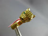 2.84CT CANARY DIAMOND & AAA EMERALD & ONYX 18K YELLOW GOLD 3D HAPPY PANTHER RING
