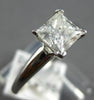 ESTATE 1.01CT DIAMOND 14KT WHITE GOLD CLASSIC PRINCESS SOLITAIRE ENGAGEMENT RING
