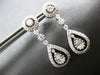 ESTATE 1.46CT DIAMOND 14KT WHITE GOLD ROUND & PEAR SHAPE HANGING EARRINGS #26799