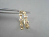 ESTATE .32CT ROUND DIAMOND 14KT YELLOW GOLD ETOILE BAMBOO HOOP EARRINGS