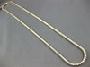 LONG 9.52CT DIAMOND 14K YELLOW GOLD 3D ROUND 2.5MM ETERNITY LOVE TENNIS NECKLACE