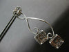 LARGE 4.11CT DIAMOND 18KT WHITE GOLD CLUSTER INVISIBLE INFINITY HANGING EARRINGS