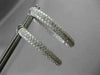 ESTATE MASSIVE 13.13CT DIAMOND 18KT WHITE GOLD OVAL DOUBLE SIDED HOOP EARRINGS