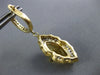 4.52CT DIAMOND & CITRINE 14K 2 TONE GOLD ROUND & MARQUISE LEAF HANGING EARRINGS