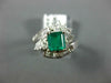 ESTATE 1.53CT DIAMOND & AAA EMERALD 14KT WHITE GOLD BAGUETTE ENGAGEMENT RING 121