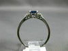 ESTATE .71CT DIAMOND & AAA OVAL SAPPHIRE 14KT WHITE GOLD FRIENDSHIP PROMISE RING
