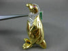 ANTIQUE LARGE 1.03CT DIAMOND & AAA RUBY 18K YELLOW GOLD HAPPY PENGUIN BROOCH PIN