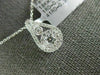 ESTATE .60CT DIAMOND 18KT WHITE GOLD 3D CLUSTER ROUND ETOILE TEAR DROP PENDANT