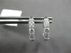 1.02CT DIAMOND 18KT WHITE GOLD 3D 3 STONE PAST PRESENT FUTURE LEVERBACK EARRINGS