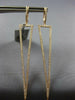 ESTATE LARGE 1.02CT DIAMOND 18KT ROSE GOLD ELONGATED TRIANGULAR HANGING EARRINGS