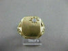 ESTATE .07CT OLD MINE DIAMOND 14K YELLOW GOLD 3D FILIGREE SIGNET MENS RING #1233