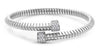 ESTATE .50CT DIAMOND 18KT WHITE GOLD FLEXIBLE CRISS CROSS SNAKE BANGLE BRACELET