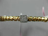 ESTATE .30CT DIAMOND 14KT TWO TONE GOLD 3D SQUARE FLEXIBLE ROPE BANGLE BRACELET