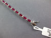 ESTATE 6.61CT DIAMOND & AAA RUBY 18K WHITE GOLD BAGUETTE & ROUND TENNIS BRACELET