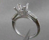 ESTATE .50CT DIAMOND 14K WHITE GOLD ENGAGEMENT RING SEMI MOUNT SETTING VVS 20004