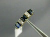 ESTATE .48CT DIAMOND & AAA SAPPHIRE 14KT YELLOW GOLD 3D THREE STONE RING #22136