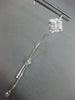 LARGE 1.1CT DIAMOND 18K WHITE GOLD ROUND & BAGUETTE CHANDELIER HANGING EARRINGS