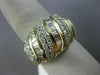 LARGE 2.0CT ROUND & BAGUETTE DIAMOND 14KT YELLOW GOLD 3D WAVE ANNIVERSARY RING
