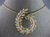 EXTRA LARGE 2.25CT DIAMOND 14KT YELLOW GOLD MULTI LEAF CRISS CROSS LOVE NECKLACE