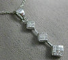 ESTATE .75CT DIAMOND 14KT WHITE GOLD CLASSIC PAST PRESENT FUTURE PENDANT #19063
