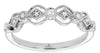 ESTATE .13CT DIAMOND 14KT WHITE GOLD 3D FILIGREE MILGRAIN ANNIVERSARY RING