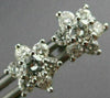 ESTATE .94CT DIAMOND 14KT WHITE GOLD CLASSIC STAR FLOWER CLUSTER EARRINGS #21017