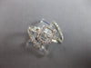 WIDE .53CT DANCING DIAMOND 14KT WHITE GOLD 3D ROUND SQUARE OCTAGON FUN RING
