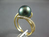 .45CT DIAMOND & AAA TAHITIAN PEARL 18KT YELLOW GOLD CRISS CROSS LOVE KNOT RING