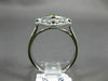 WIDE 2.34CT DIAMOND & AAA PERIDOT 14K WHITE GOLD SQUARE FILIGREE ETOILE FUN RING