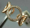 ESTATE WIDE .14CT DIAMOND 14KT ROSE GOLD 3D MULTI CIRCLE INFINITY OPEN LOVE RING