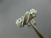 ESTATE .34CT ROUND DIAMOND 18KT WHITE GOLD 3D DOUBLE STAR ROPE LOVE FUN RING