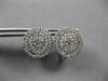 LARGE 1.60CT DIAMOND 14KT WHITE GOLD 3D MULTI CIRCULAR CLIP ON EARRINGS #27976