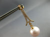 ESTATE LARGE .57CT DIAMOND & SOUTH SEA PEARL 18KT ROSE GOLD CHANDELIER EARRINGS
