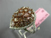 LARGE 2.67CT WHITE & PINK DIAMOND 18K WHITE & ROSE GOLD 3D HALO ANNIVERSARY RING