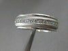 ESTATE WIDE 1.11CTW DIAMOND 14K WHITE GOLD MENS WEDDING RING 7MM SIZE 10.0 16847