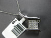 LARGE .50CT DIAMOND 14K WHITE GOLD PRINCESS INVISIBLE TEAR DROP FLOATING PENDANT