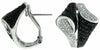 ESTATE 2.75CT WHITE & BLACK DIAMOND 14KT WHITE GOLD CLASSIC FUN CLIP ON EARRINGS