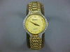 ESTATE LARGE GENEVE .70CT DIAMOND 14KT WHITE & YELLOW GOLD 3D ROUND WATCH #10771