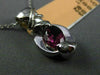 ESTATE .85CT DIAMOND & PINK SAPPHIRE 14KT WHITE GOLD SEMI BEZEL X LOVE PENDANT